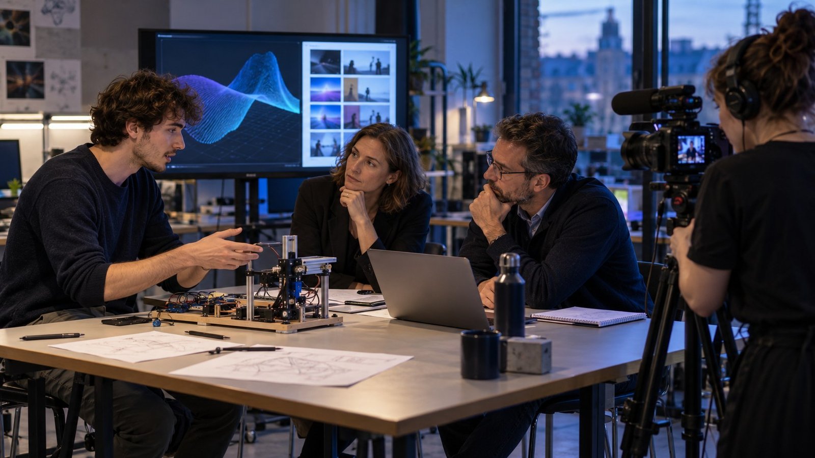 Encuentro audiovisual entre alumnado, investigadores y profesionales · concepto IA